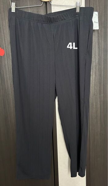 パンツ 4L 大きいサイズ ネイビーグレー