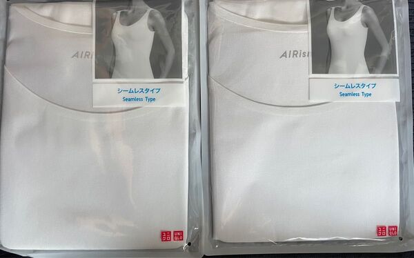 【未使用】ユニクロ エアリズム シームレスタイプ タンクトップ 2枚セット Sサイズ