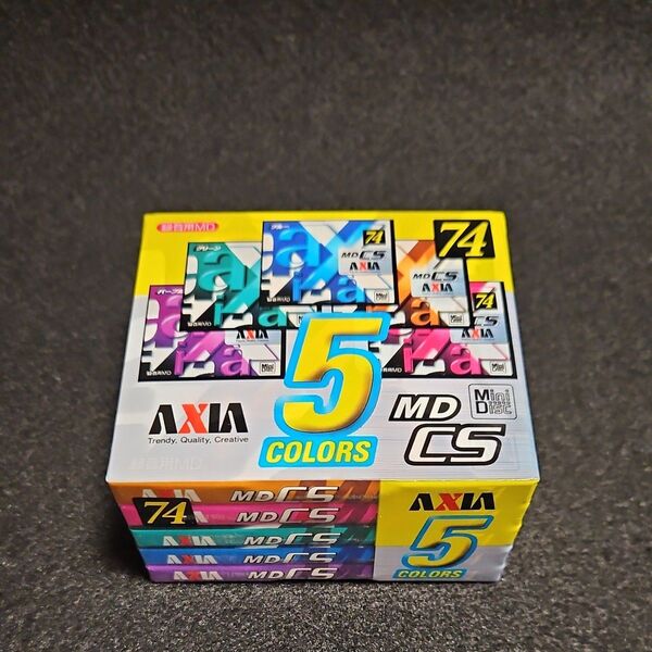 ミニディスク 74分5枚パック AXIA MD CS 74 5P