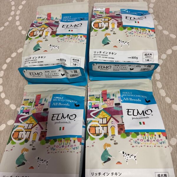 ELMO professionale リッチインチキン 成犬用 800g×4袋