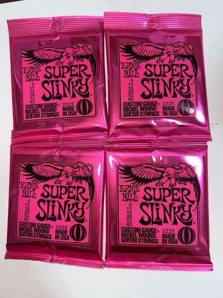 新品 4個 Ernie Ball アーニーボール エレキギター弦