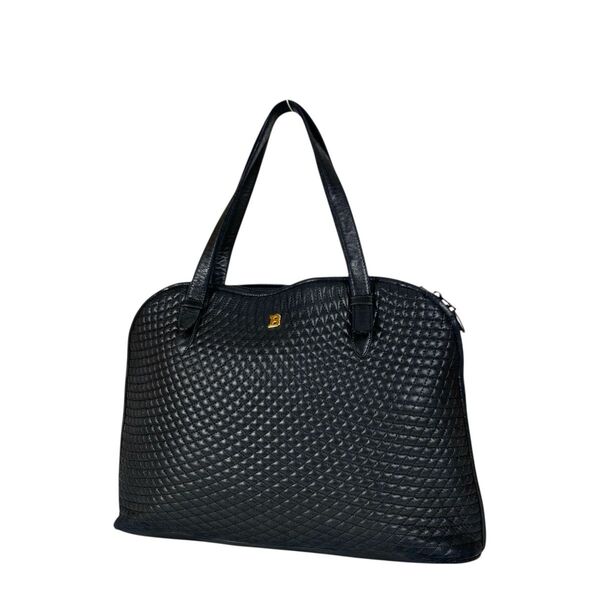 美品 BALLY バリー ハンドバッグ キルティング ラウンドジップ ブラック 肩掛け 送料無料 匿名配送