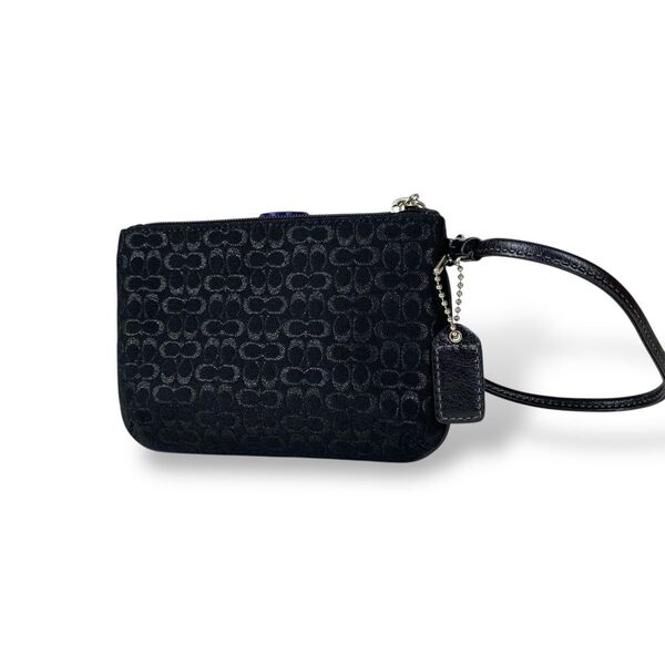 極美品 コーチ COACH シグネチャー キャンバス小物入れ ポーチ 化粧ポーチ 送料無料 匿名配送