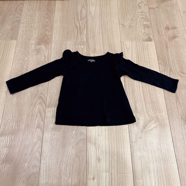 トップス カットソー ブラック Tシャツ 子供服 100サイズ 長袖 キッズ服 男の子 女の子