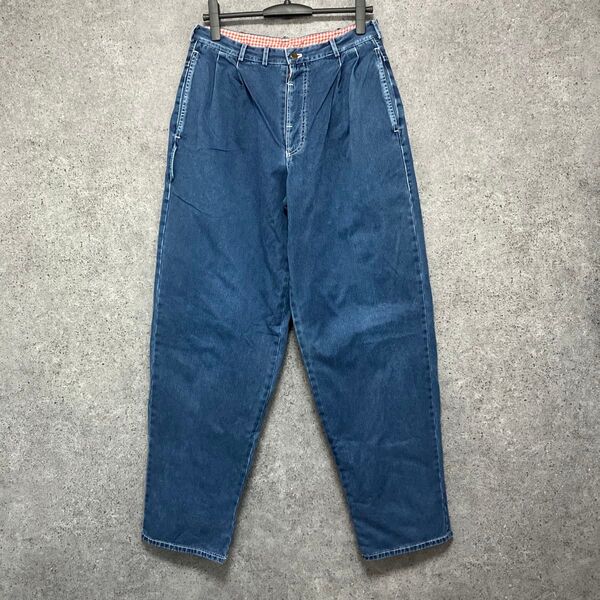 papas パパス ワイドデニム バルーンデニム パンツ L 古着