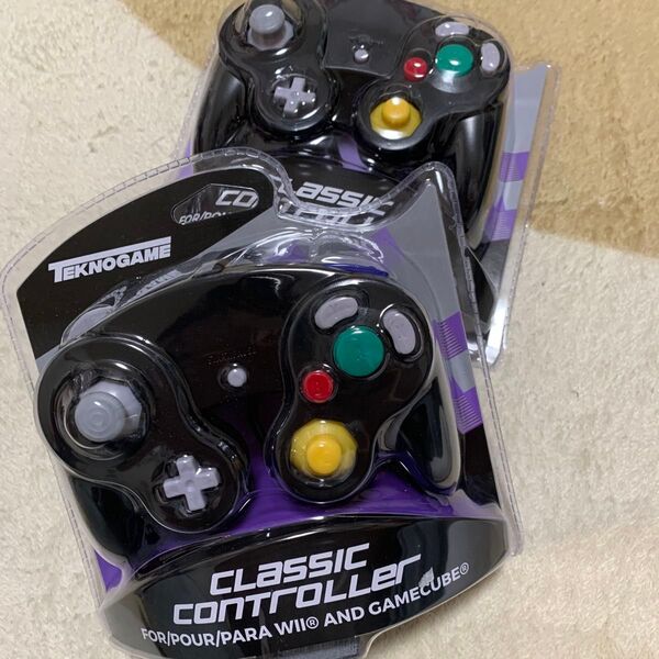 2点キューブコントローラーゲームキューブ・Wi互換機ブラック TEK新品