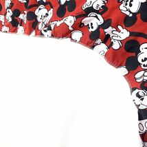 ■ビンテージ USA製 Disney ディズニー ミッキーマウス 総柄 フィットタイプ ベットシーツ リメイク 生地 ファブリック 大判 レッド■_画像3