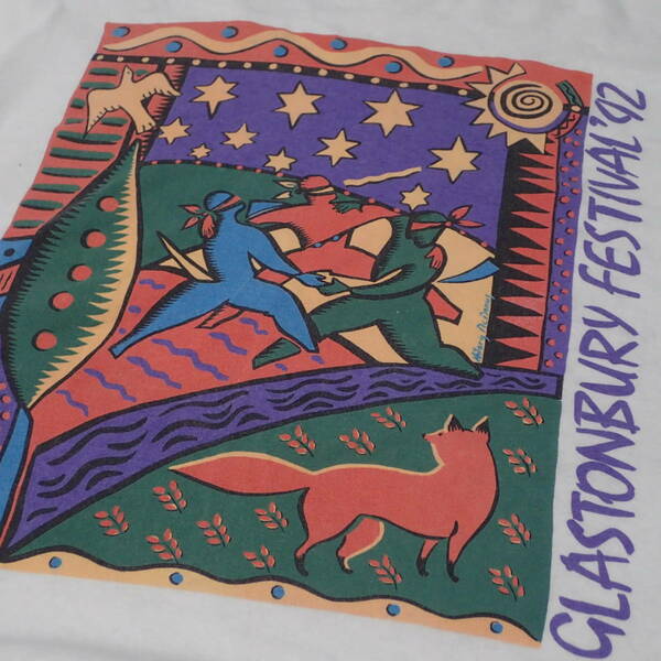 ■ 90s GLASTONBURY FES Vintage T-shirt ■ グラストンベリー ヴィンテージ Tシャツ 当時物 本物 lou reed Morrissey blur pj harvey