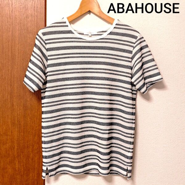 ABAHOUSE アバハウス ボーダー柄 クルーネックTシャツ SHIPS BEAMS アーバンリサーチ ユナイテッドアローズ