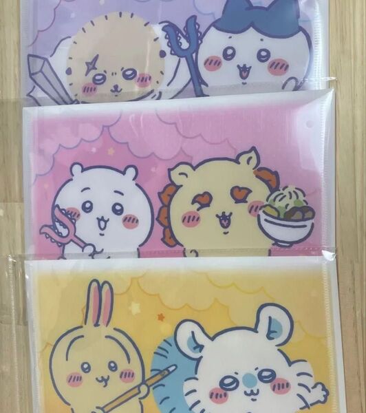 ちいかわ キャンドゥ クリアファイル ボタン付き A4