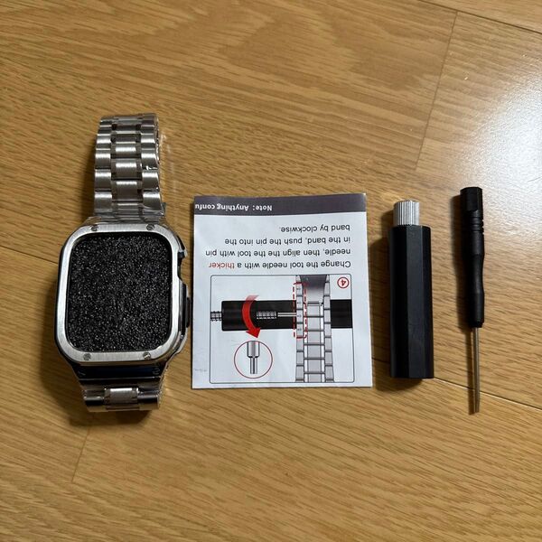 apple watch 45mm オールステンレス ケースバンド アップルウォッチ