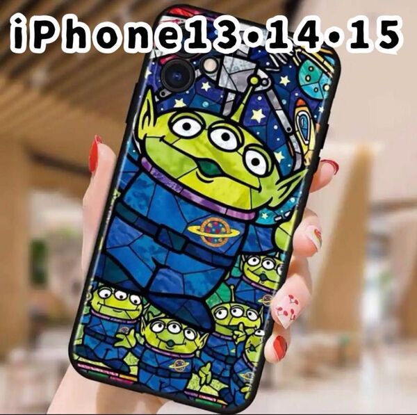 iPhone 13 14 15 スマホ ケース トイストーリー ディズニー リトルグリーンメン シリコン ソフトケース ミッキー