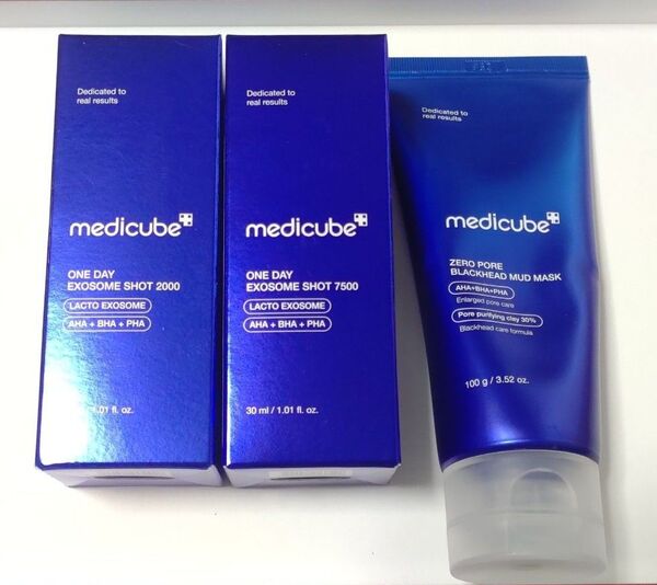 medicube エクソソームショット(2000/7500)+ゼロ毛穴クレイパック 3点セット