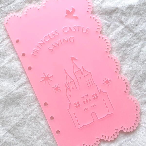 アクリルバインダー saving castle ピーチ A6韓国 バインダー貯金