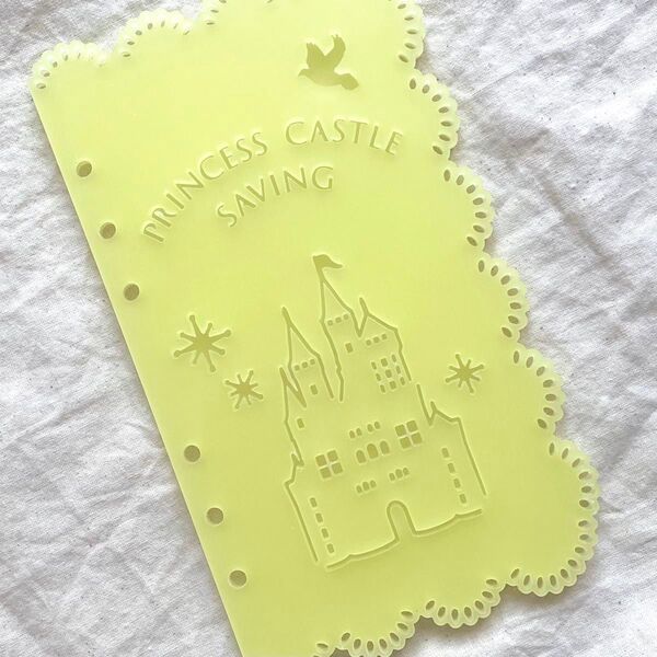 アクリルバインダー saving castle レモン A6韓国 バインダー貯金