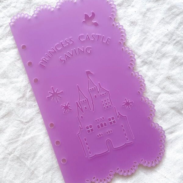 アクリルバインダー saving castle グレープ A6 バインダー貯金