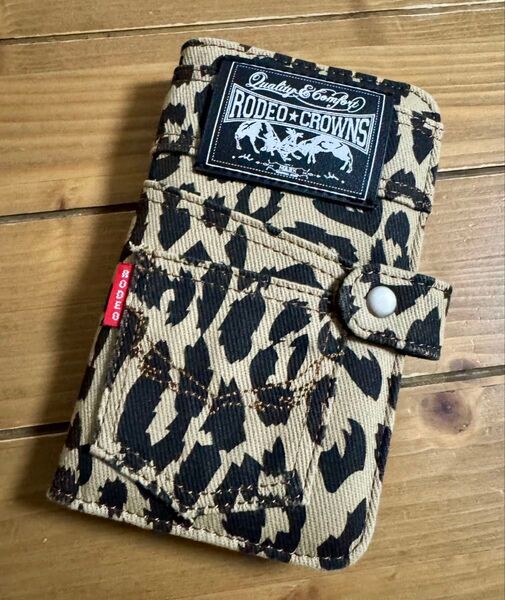 ロデオクラウンズ スマホケース 手帳型 ヒョウ柄