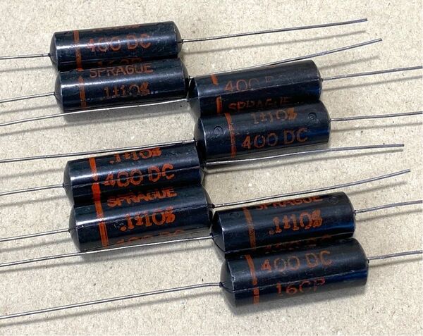 お買得 8本!Sprague Black Beauty 160P 0.1uF 400V スプラグ ブラックビューティー 0.1μF