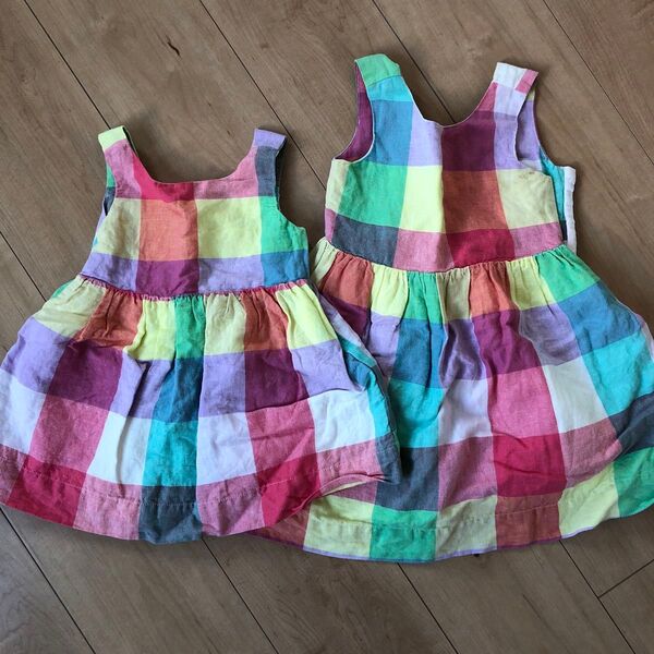 ベビーギャップ babygap 姉妹 お揃い チュニック ワンピース チェック柄 女の子