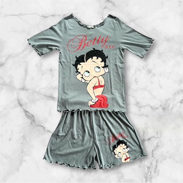 【新品】ベティブープ BETTY BOOP ルームウェア ベティちゃん M パジャマ 半袖 ハーフパンツ セットアップ 上下セット