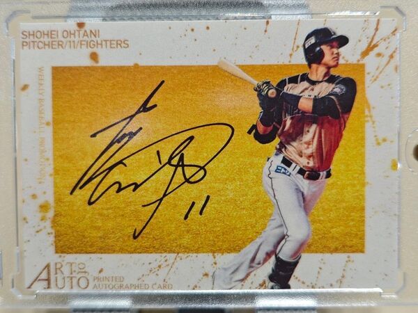 大谷翔平 2014 BBM プリントサイン入り 週刊ベースボールマガジン限定 プロモーションカード WB1 日本ハム ドジャース