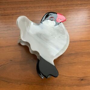 文鳥 ヘアクリップ 新品 未使用