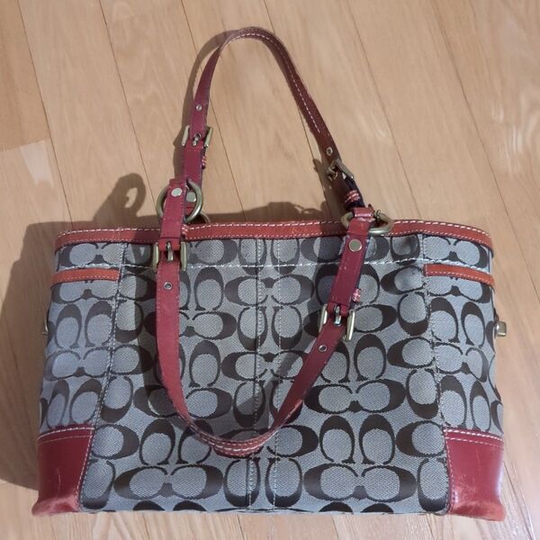 COACH コーチ シグネチャートートバッグ ブラウン