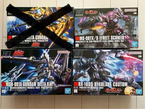 【新品未開封】 HG バイアラン・カスタム デルタカイ イフリート・シュナイド 機動戦士ガンダムUC HGUC