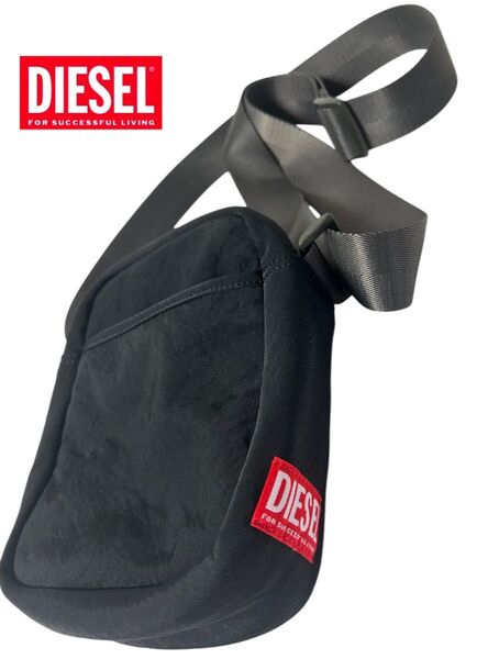 【美品】DIESEL ディーゼル ショルダーバッグ ナイロンボディバッグ 黒 斜め掛け ユニセックス
