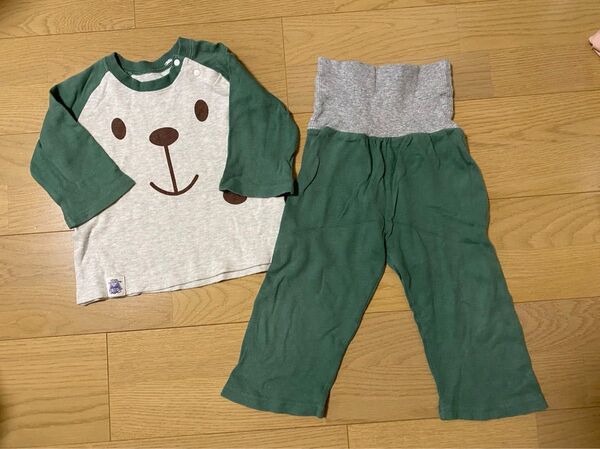 ☆中古☆90いぬの長袖長ズボンパジャマ男の子