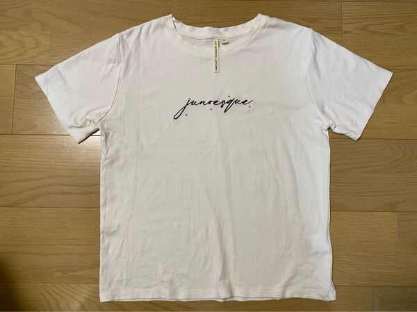 ☆中古美品☆MしまむらHK WORKS LONDON白シンプル半袖カットソー
