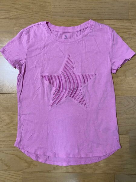 ☆美品☆130GAPキッズピンク星半袖Tシャツ