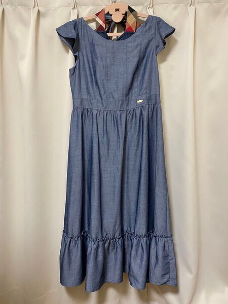 ☆美品☆38ブルーレーベルクレストブリッジワンピース三陽商会