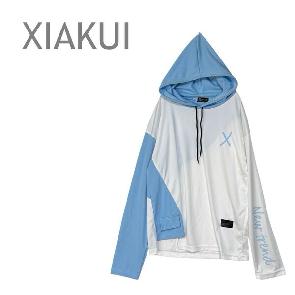 XIAKUI/侠魅 フード付きプルオーバーパーカー トップス 長袖 カジュアル
