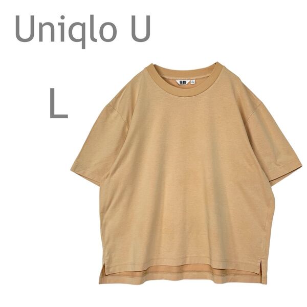 Uniqlo U/ユニクロ ユー エアリズムコットンオーバークルーネックT トップス 半袖 シンプル Tシャツ L