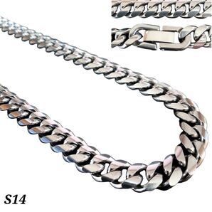 【 新品 未使用 】S14 喜平 8mm 50cm 中折れ ステンレス シルバー ネックレス メンズ チェーン 人気 送料無料