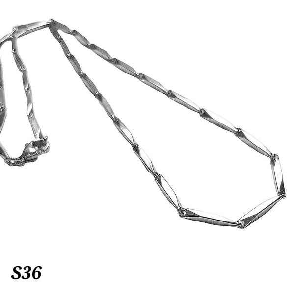 【№36】ツイスト 2mm 45cm シルバー ネックレス チェーン レディース メンズ ステンレス 人気