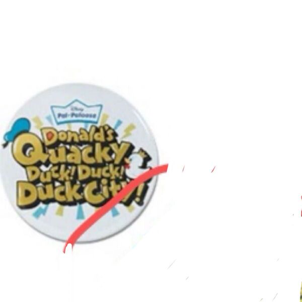 ディズニー ドナルド カンバッジ パルパルーザ クワッキー ダック シティー 缶バッジ 丸形 丸型