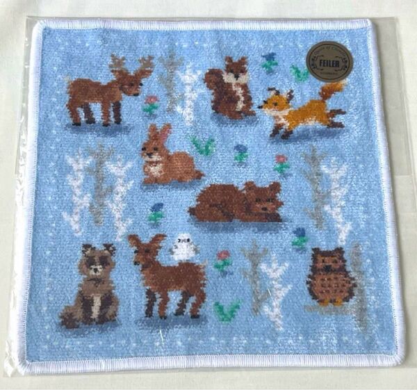 ☆FEILER☆フェイラー☆ 新品 ウィンターアニマルズ シェニール織ハンカチ 【完売色】