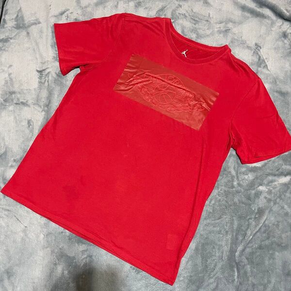 NIKE ナイキ AIRJORDAN エアジョーダン Tシャツ レッド Lサイズ DRY-FIT メンズ ウイングマーク