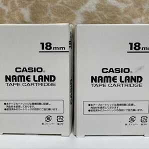 CASIO NAME LAND TAPE CARTRIDGE 18mm 2個セット(計10本) B