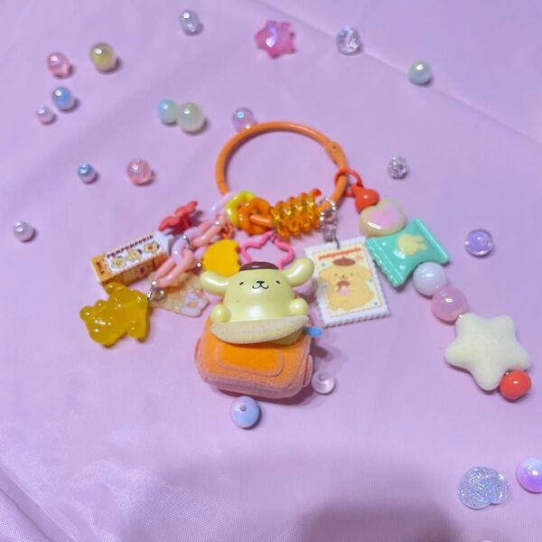 ポムポムプリン キーホルダー ジャラ#ジャラキーホルダー