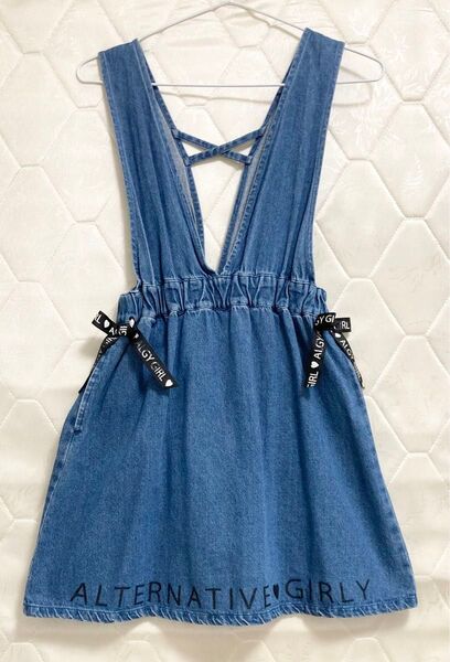 1 デニムワンピース スカート サロペットスカート 子供 ジュニア キッズ 150㎝ ALTERNATIVEGIRLY