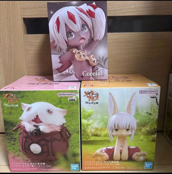 壺ミーティ フィギュア メイドインアビス 列日の黄金郷 ソフビフィギュア ナナチ 3種セット