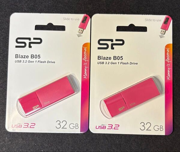 シリコンパワー USBメモリー 32GB USB3 ピンク 2個セット 未使用未開封