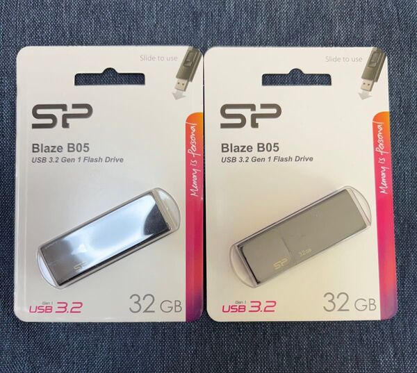 シリコンパワー USBメモリー 32GB USB3 黒2個セット 未使用未開封