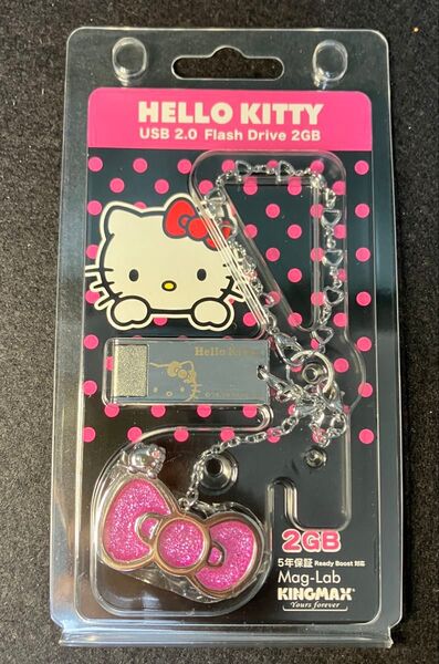 ハローキティ アクセサリー付きUSBメモリー ピンク 2GB 未使用未開封