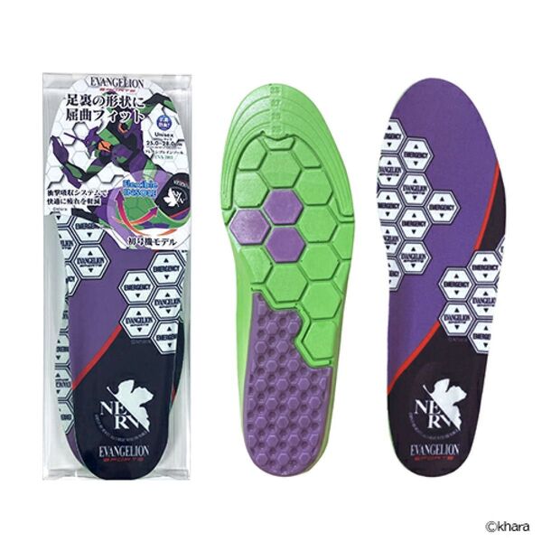 EVANGELION SPORTSフレキシブルインソール エヴァ エヴァンゲリオン インソール 衝撃吸収 初号機モデル 中敷き