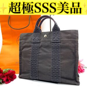 エルメス◎HERMES フールトゥ PM エールライン ハンドバッグ グレー