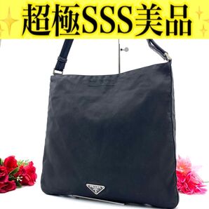 プラダ◎PRADA ショルダー バッグ 三角プレート ナイロン ブラック 黒